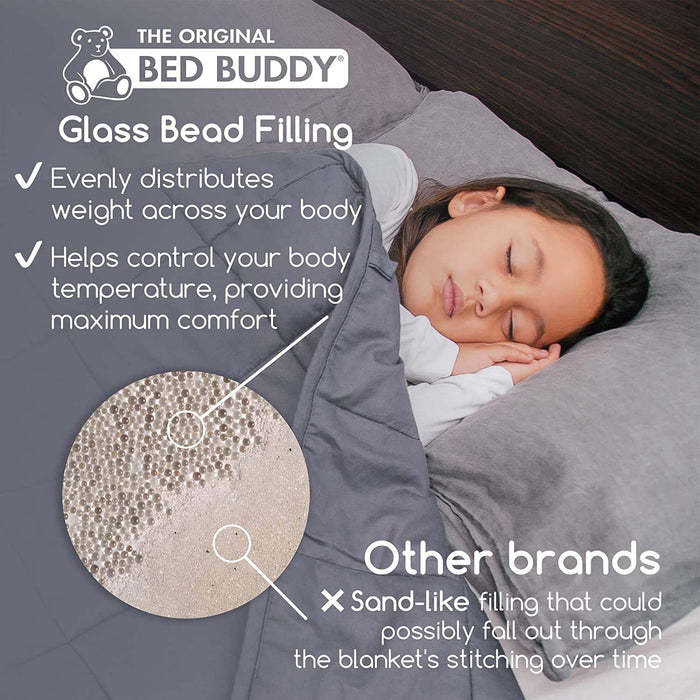 Carex Bed Buddy Weighted Blanket, Grey
