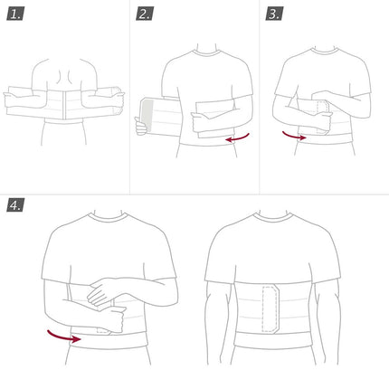 Actimove Professional Abdominal Binder Three/ Four-Panel White