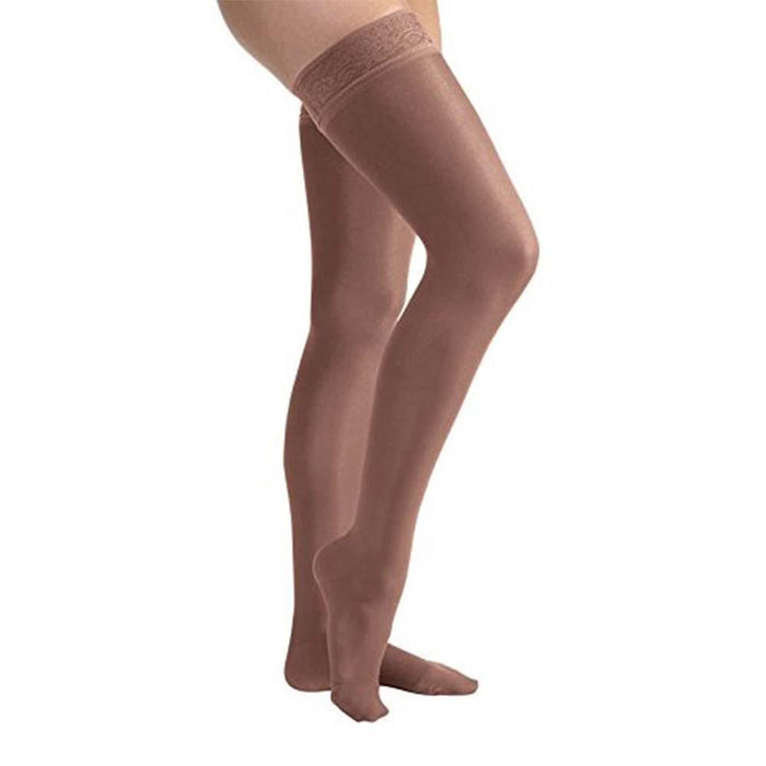 JOBST UltraSheer Compression Stockings, 20-30 mmHg, Thigh High, Silicone Lace Band, Closed Toe - HV Supply