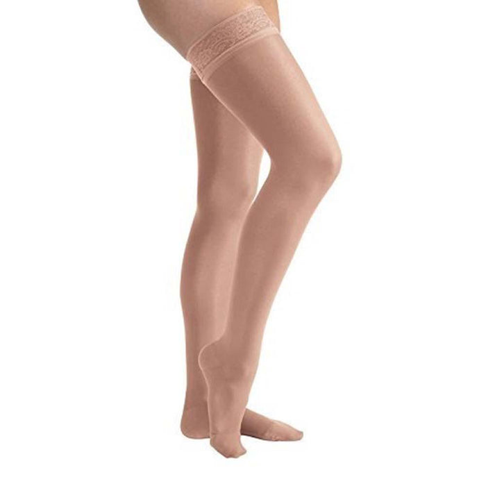 JOBST UltraSheer Compression Stockings, 30-40 mmHg, Thigh High, Silicone Lace Band, Closed Toe - HV Supply