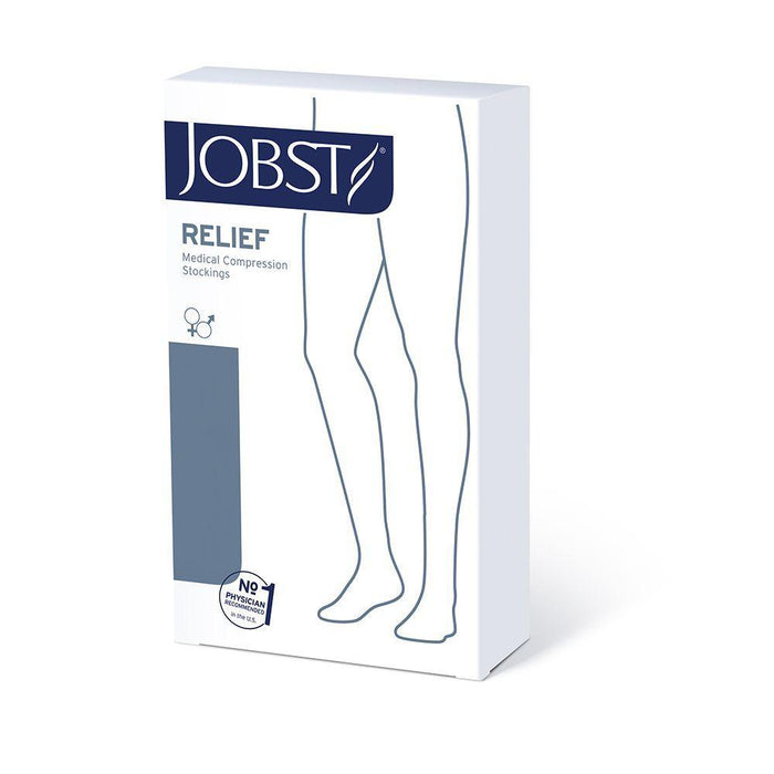 JOBST Relief 15-20 mmHg Compression Stockings, Thigh High Silicone Band, Open Toe - HV Supply