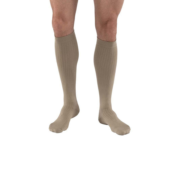 JOBST Men's Dress Compression Socks, 8-15 mmHg, Knee High, Closed Toe - HV Supply