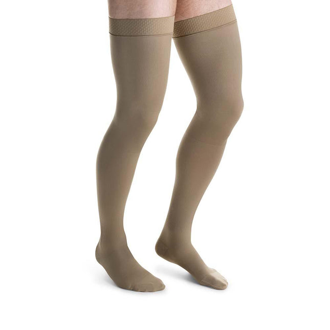 JOBST forMen Compression Socks, 15-20 mmHg, Thigh High, Closed Toe - HV Supply