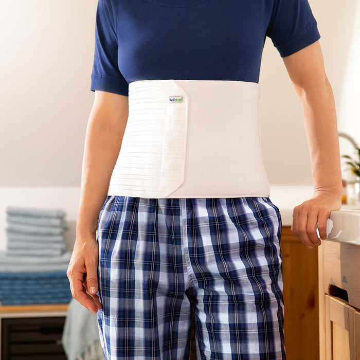 Actimove Professional Abdominal Binder Comfort with Soft Pad, White
