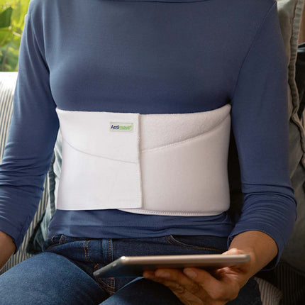 Actimove Professional Two-Panel Rib Belt For Women, White