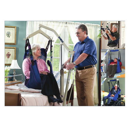 Invacare Premier Full Body Universal High Sling for Patient Lifts, 500 lbs. Weight Capacity, Polyester Fabric, Grey - HV Supply