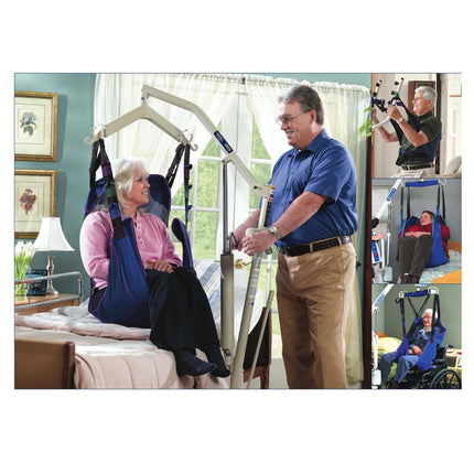 Invacare Premier Comfort Full Body Sling for Patient Lifts, 500 - 550 lbs. Weight Capacity, Spacer Fabric, Grey - HV Supply