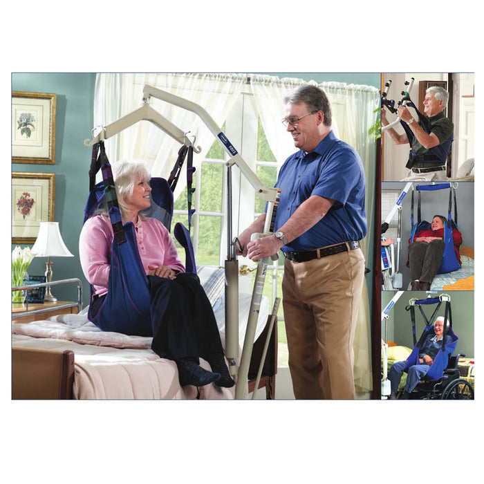 Invacare Premier Full Body Universal High Sling for Patient Lifts, 500 - 550 lbs. Weight Capacity, Spacer Fabric, Grey - HV Supply