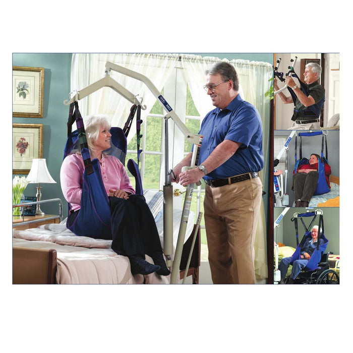 Invacare Standard Sling for Patient Lifts, Mesh Fabric, One-Size, Blue, 9046 - HV Supply