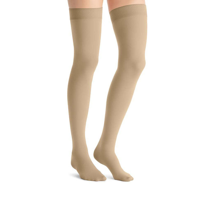 JOBST Opaque Compression Stockings, 20-30 mmHg, Thigh High, Sensitive Band, Closed Toe - HV Supply