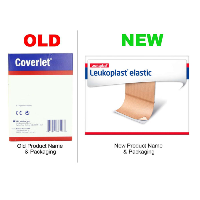 Leukoplast Elastic Fabric Adhesive Latex Free Bandages Strip 1" x 3" (6 Boxes/ 300 in Box) - HV Supply