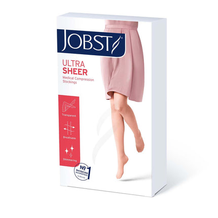 JOBST UltraSheer Compression Stockings, 15-20 mmHg, Waist High, Closed Toe - HV Supply