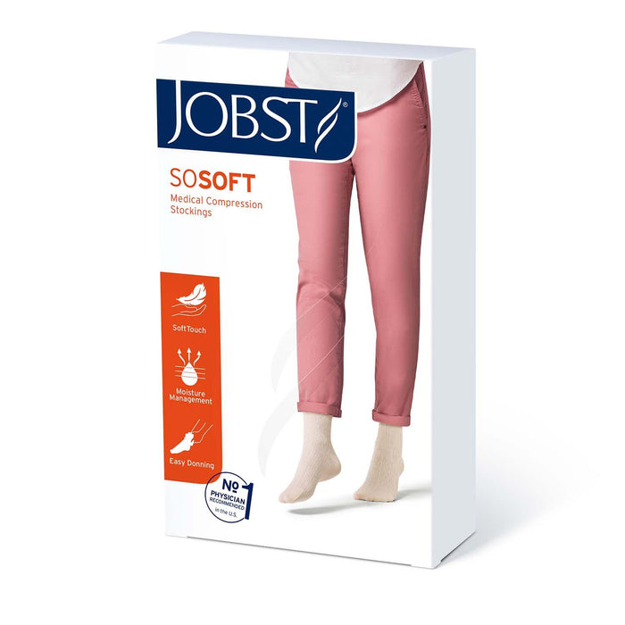 JOBST soSoft Compression Socks, 20-30 mmHg, Knee High, Brocade, Closed Toe - HV Supply