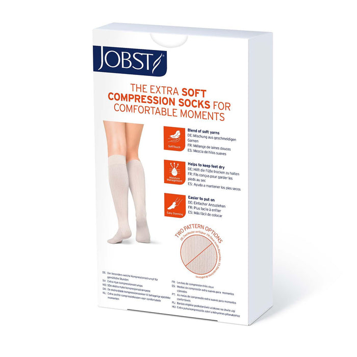 JOBST soSoft Compression Socks, 8-15 mmHg, Knee High, Brocade, Closed Toe - HV Supply