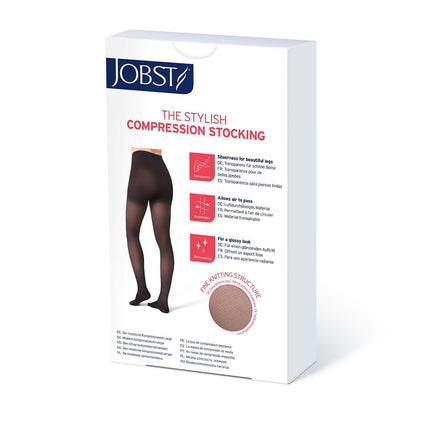 JOBST UltraSheer Compression Stockings, 15-20 mmHg, Thigh High, Silicone Dot Band, Closed Toe - HV Supply