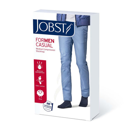 JOBST forMen Casual Compression Socks, 15-20 mmHg, Knee High, Closed Toe - HV Supply