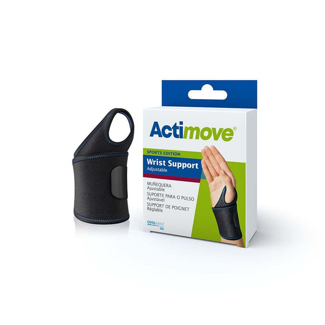 Actimove Sports Edition, Wrist Support, Adjustable, Universal, Black - HV Supply