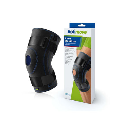 Actimove Sports Edition Knee Stabilizer, Adjustable, Horseshoe & Stays, Black - HV Supply