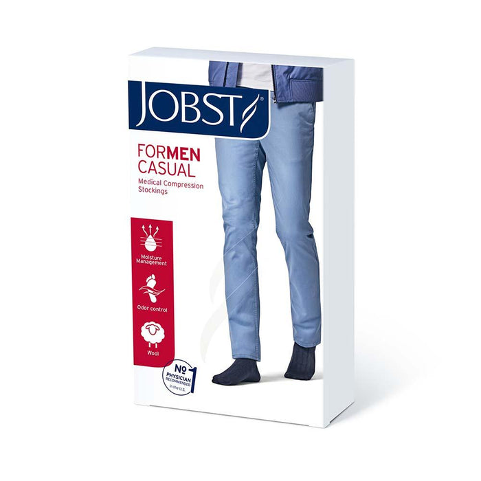 JOBST forMen Casual Compression Socks, 20-30 mmHg, Knee High, Closed Toe - HV Supply