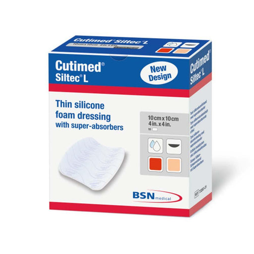 Cutimed Siltec Silicone Foam Dressings Siltec L Sterile 2 x 2.5 in. (10 Per Box) - HV Supply