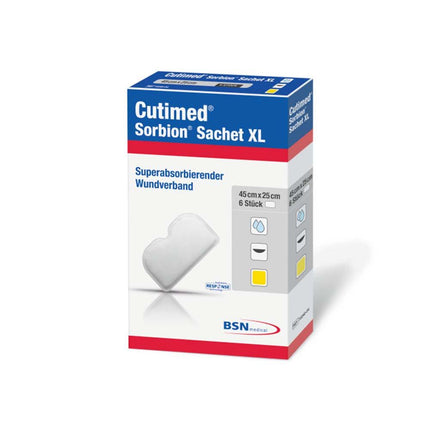 Cutimed Sorbion Wound Dressings Sachet XL 18 x 10 in. (10 Per Box) - HV Supply