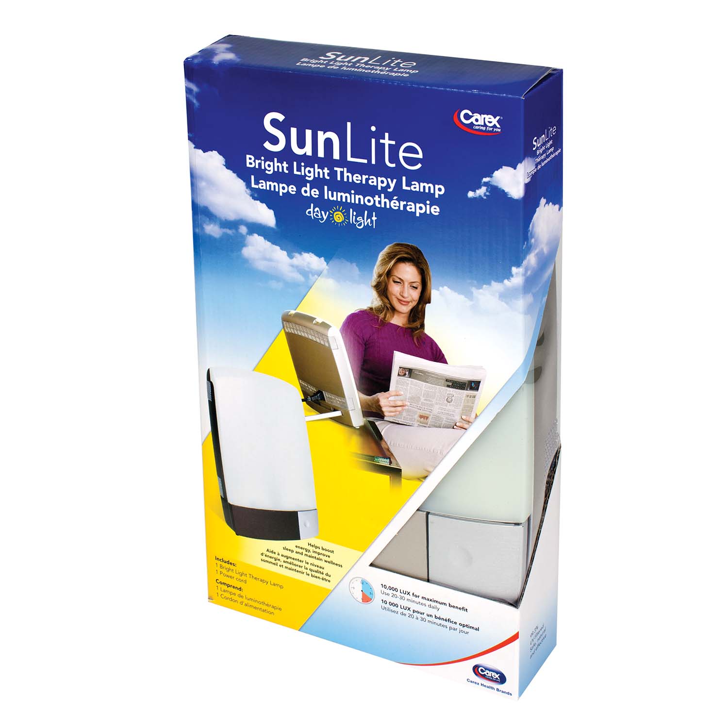 Carex SunLite Bright Light Therapy Lamp, Silver HV Supply Carex SunLite Bright Light Therapy Lamp, Silver HV Supply