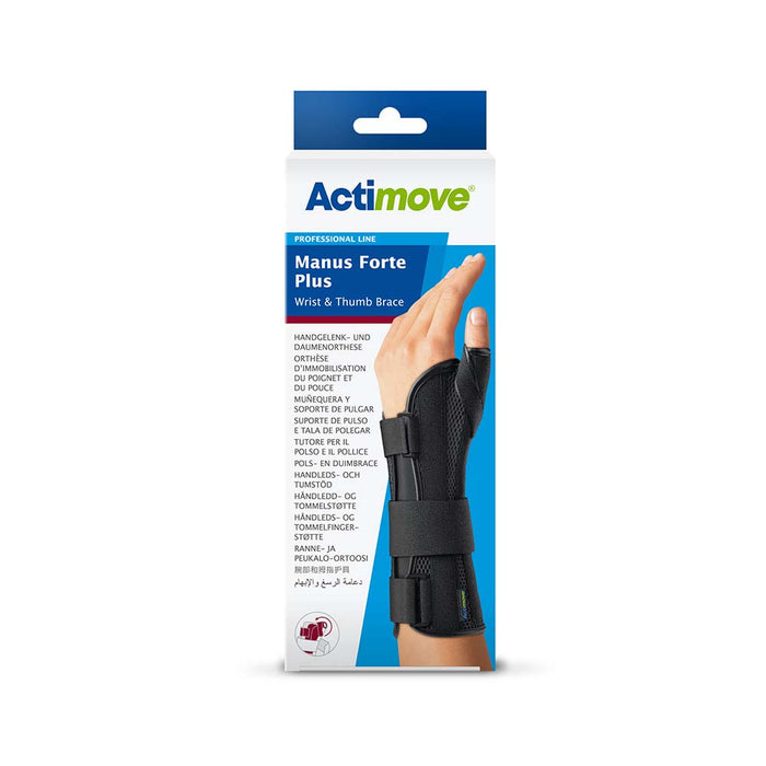 Actimove Professional Manus Forte Plus Wrist & Thumb Brace, Black