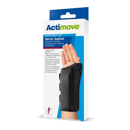 Actimove Professional Wrist Splint Abducted Thumb, Compression-Formed Composite, Black