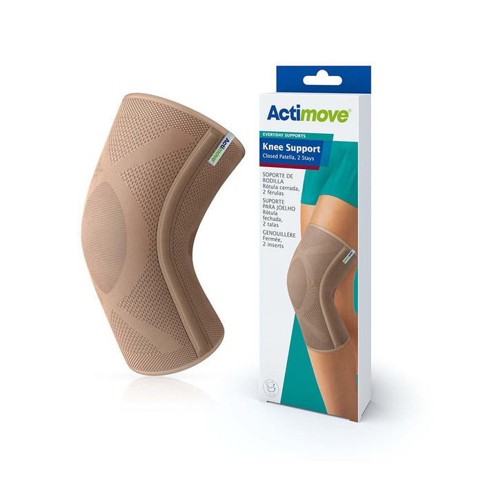 Actimove Everyday Supports Knee Support, Closed Patella, 2 Stays, Beige - HV Supply