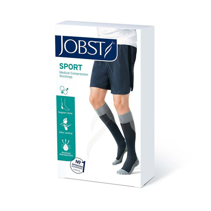 JOBST Sport Compression Socks, 20-30 mmHg, Knee, Closed Toe - HV Supply