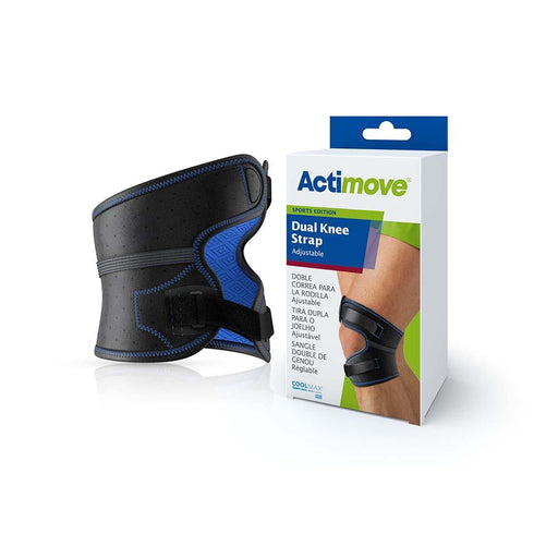 Actimove Sports Edition, Dual Knee Strap, Adjustable, Black - HV Supply