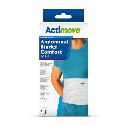 Actimove Professional Abdominal Binder Comfort with Soft Pad, White