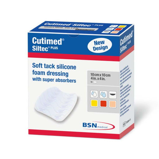 Cutimed Siltec PLUS Silicone Foam Dressings Sterile 2 x 2.5 in. (10 Per Box) - HV Supply
