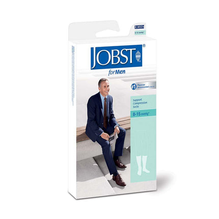 JOBST forMen Compression Socks, 8-15 mmHg, Knee High, Closed Toe - HV Supply