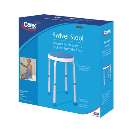 Carex Swivel Shower Stool, Blue
