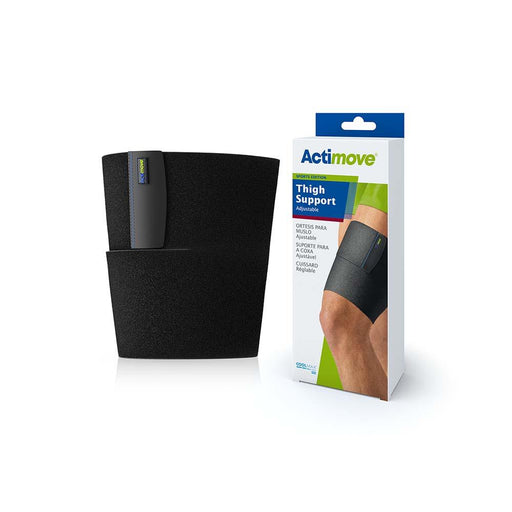 Actimove Sports Edition Thigh Support, Adjustable, Universal, Black - HV Supply
