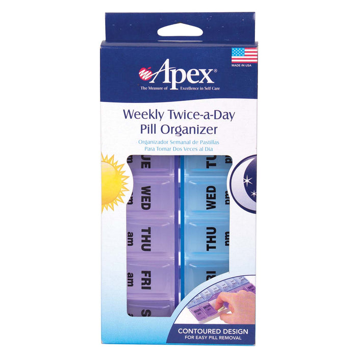 Apex Weekly Twice-a-Day Pill Organizer