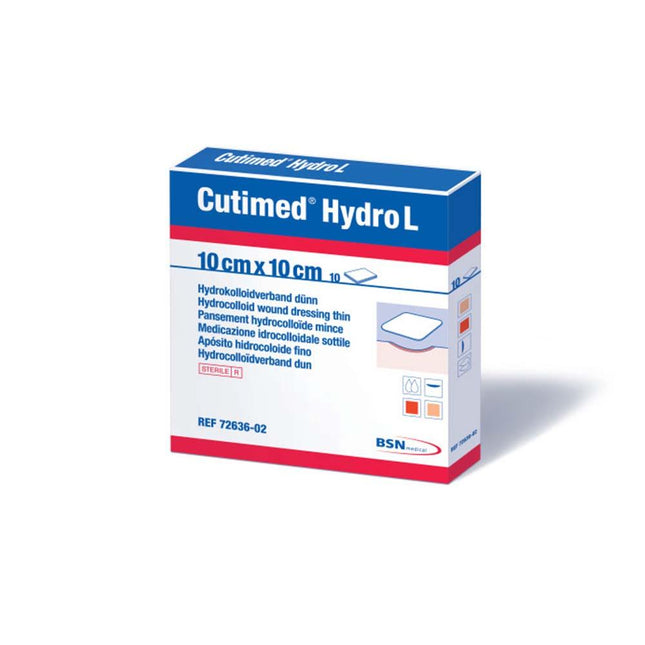 Cutimed Hydro Hydrocolloid Dressings Hydro L (Light) Sterile 2 x 10 in. (12 Per Box) - HV Supply