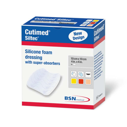 Cutimed Siltec Silicone Foam Dressings Sterile 2 x 2.5 in. (10 Per Box) - HV Supply
