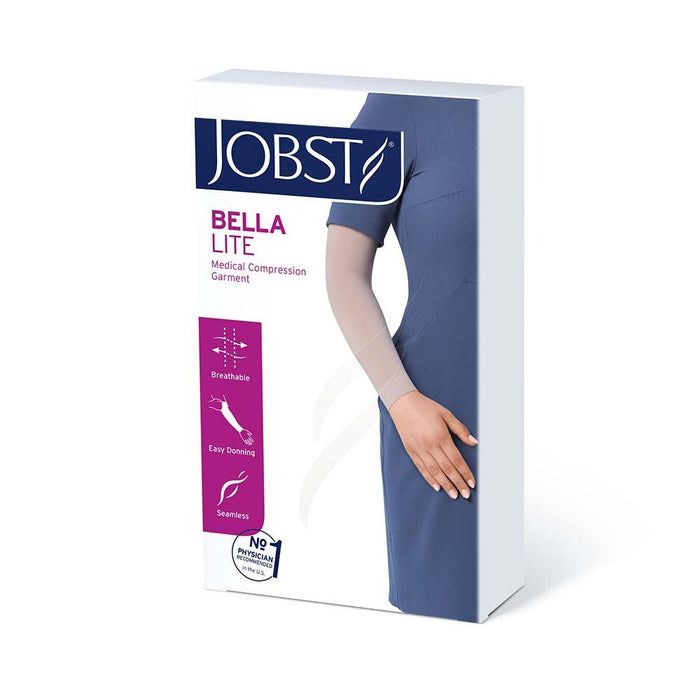 JOBST Bella Lite Compression Sleeves, 15-20 mmHg, Combined Armsleeve & Gauntlet, Beige - HV Supply