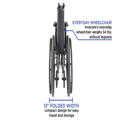 Invacare Tracer SX5 Everyday Folding Wheelchair for Adults, SX5 - HV Supply