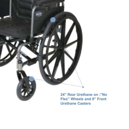 Invacare Tracer IV Bariatric Folding Wheelchair for Adults - HV Supply