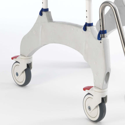 Invacare Aquatec Ocean Ergo Shower Wheelchair, Rolling Shower Chair w/ Self-Propelled or Standard Wheels and Commode - HV Supply