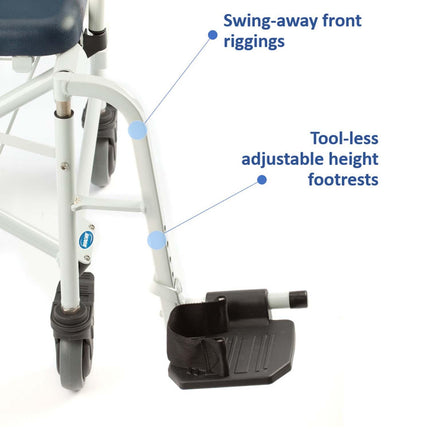 Invacare Mariner Rolling Shower Wheelchair with Commode - HV Supply
