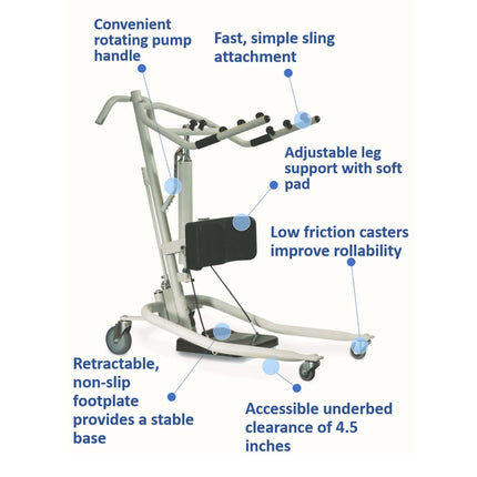 Invacare Get-U-Up Hydraulic Stand-Up Lift, GHS350 - HV Supply