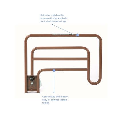 Invacare Assist Bed Rail with Quick Release Button for Semi-Electric and Full-Electric Homecare Beds, 6632 - HV Supply