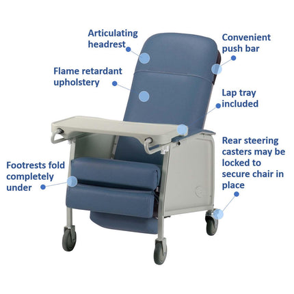 Invacare Traditional Three-Position Recliner, IH6074A - HV Supply
