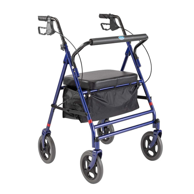 Invacare Bariatric Rollator, Wide/ Tall HD Rolling Walker with Seat & Wheels, 66550 - HV Supply