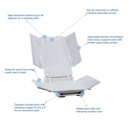 Invacare Aquatec SRB, Special Reclining Bath Lift, White, 1573878 - HV Supply