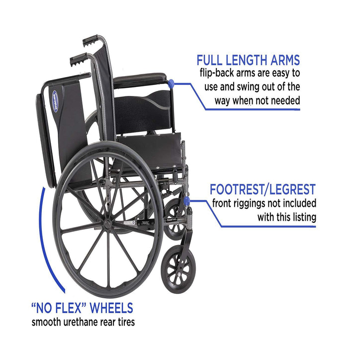 Invacare Tracer SX5 Everyday Folding Wheelchair for Adults, SX5 - HV Supply